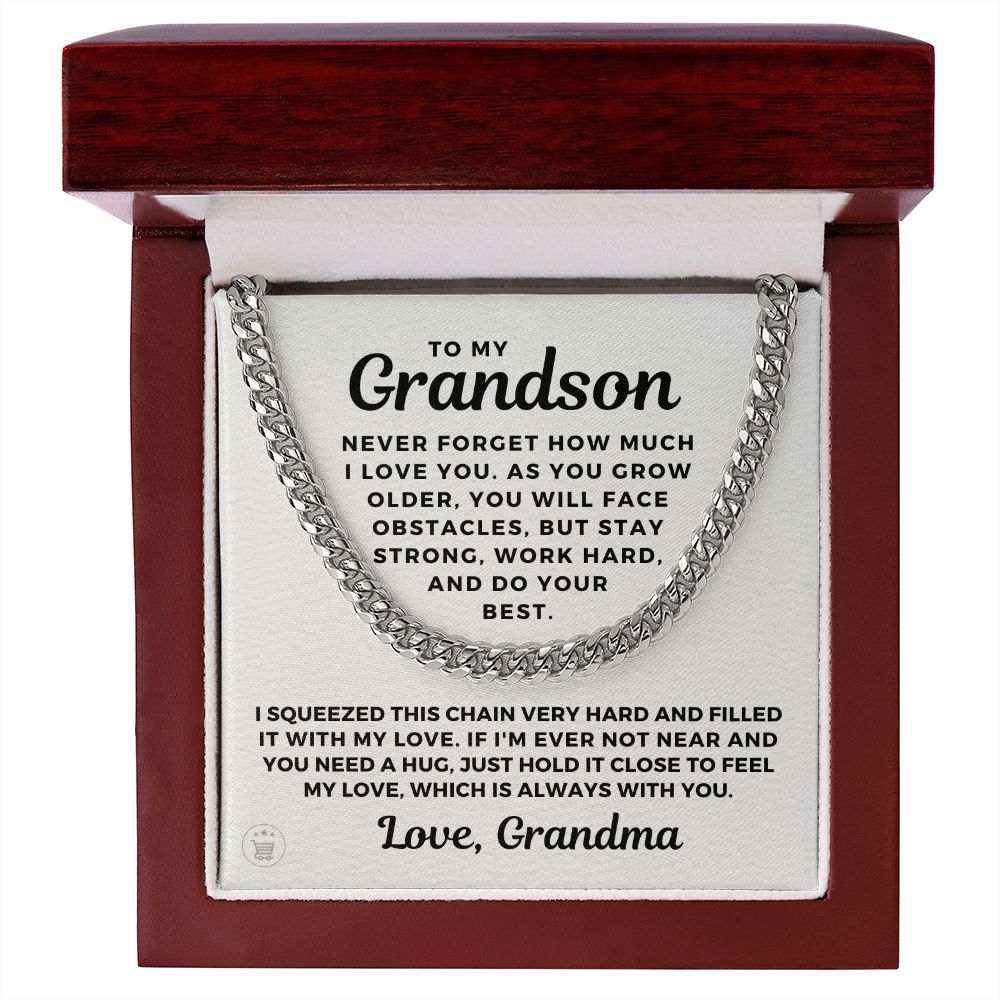 Grandson Gift from Grandma | Best Things Cuban Link Chain 0614T1