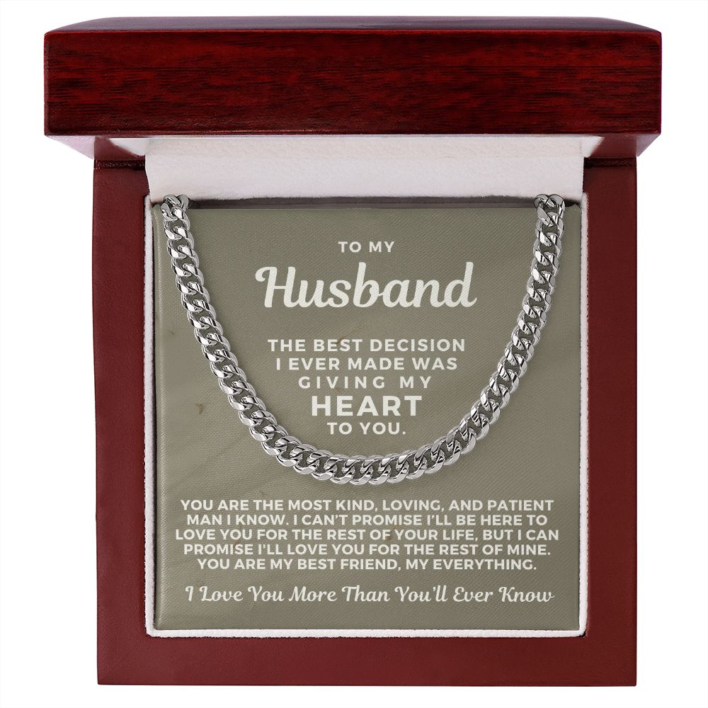 Gift For Husband | Promise Cuban Link Chain 0692T15