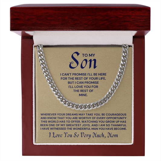 Gift for Adult Son From Mom | Greatest Joys Cuban Link Chain 0595T9