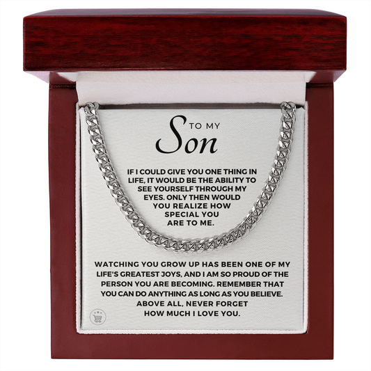 Gift for Adult Son From Mom | Special Cuban Link Chain 0593T1