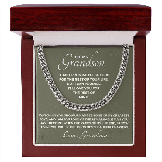 Grandson Gift from Grandma | Greatest Joys Cuban Link Chain 0616T8