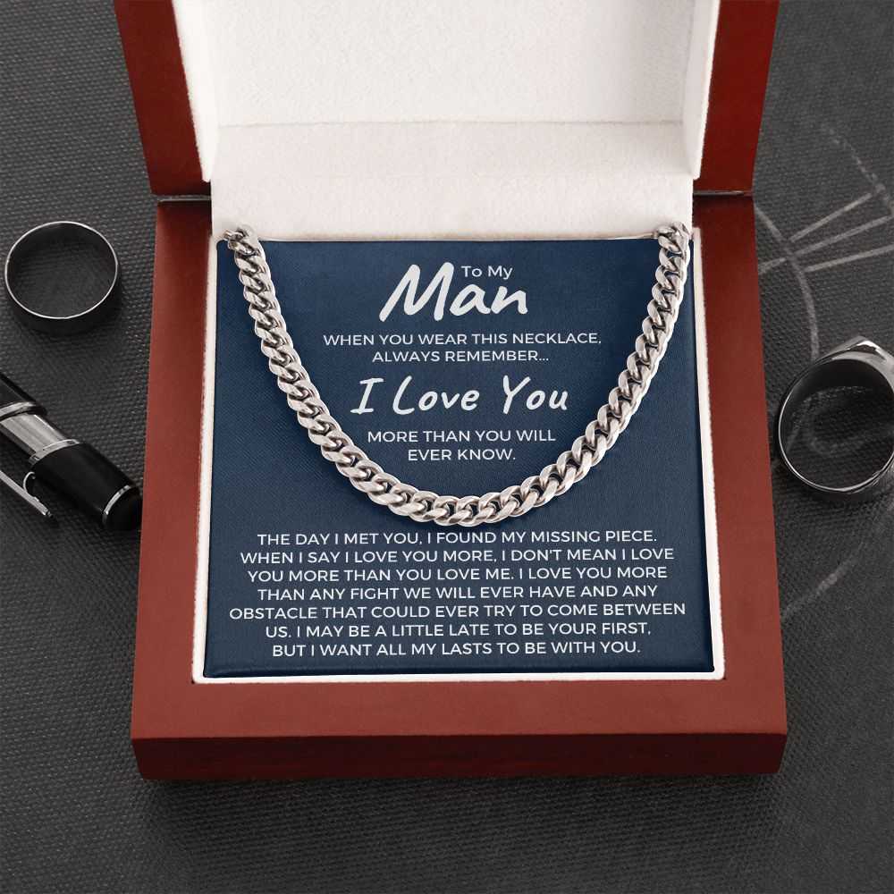 Soulmate Gift | To My Man Cuban Link Chain 0729T11C