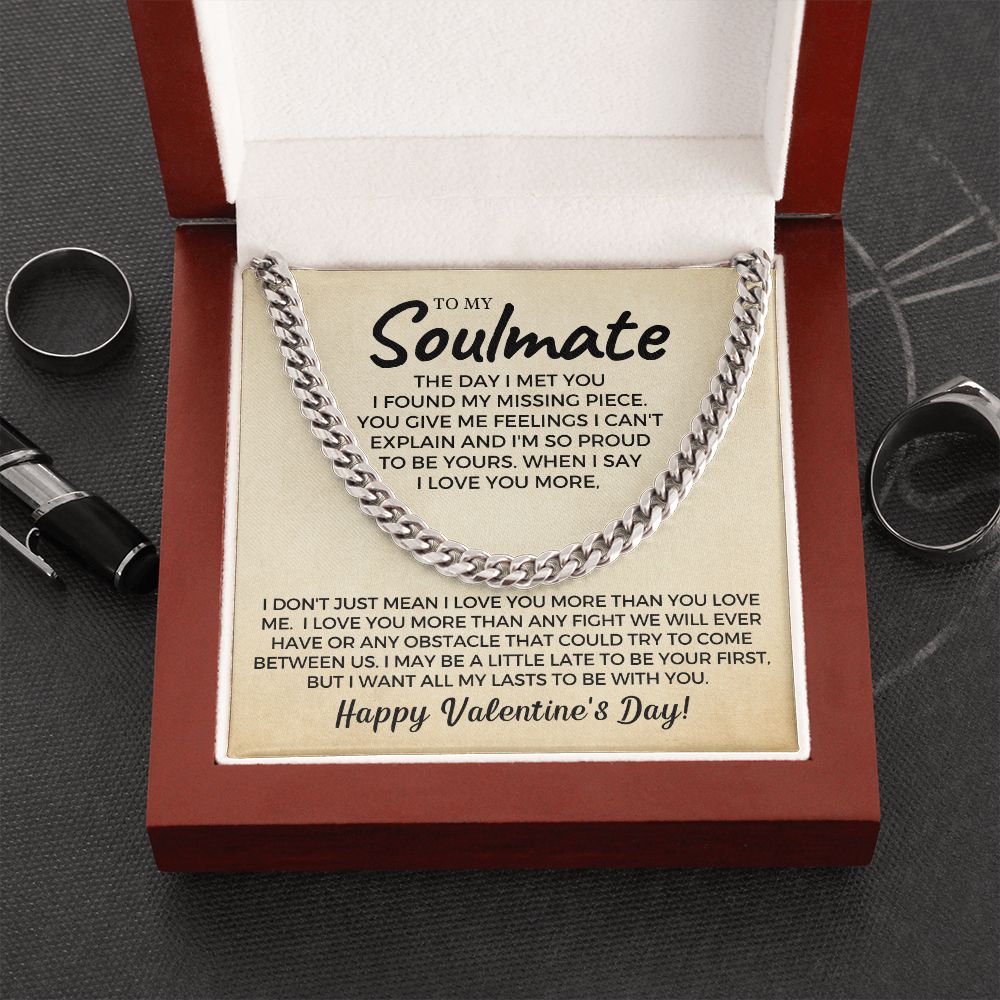 Soulmate Gift | Soulmate Gift | Proud To Be Yours - Valentine Gift Cuban Link Chain 0731T10C