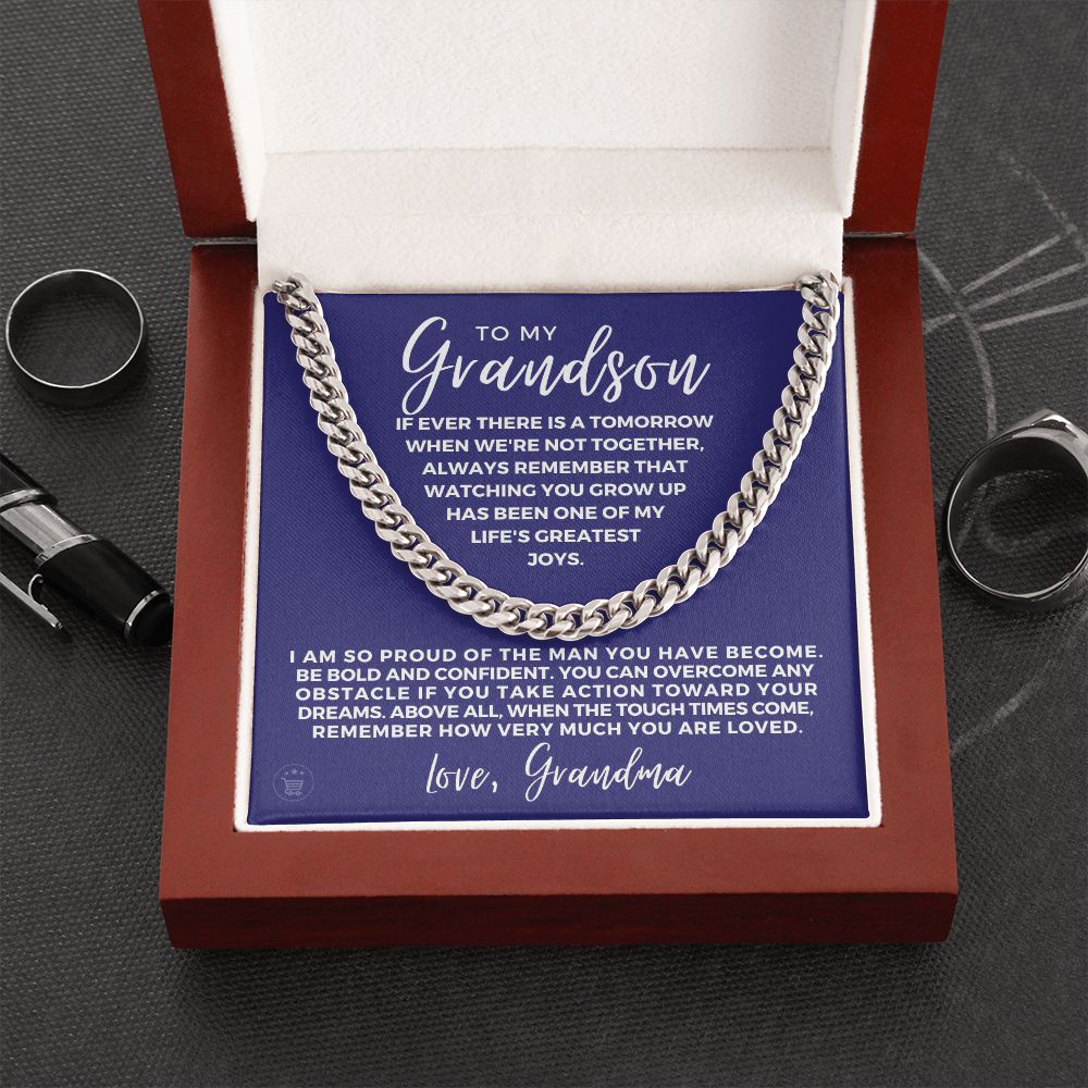 Grandson Gift from Grandma | So Proud Cuban Link Chain 0602T6