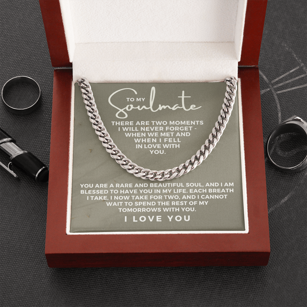 Soulmate Gift | Each Breath Cuban Link Chain 0571T10