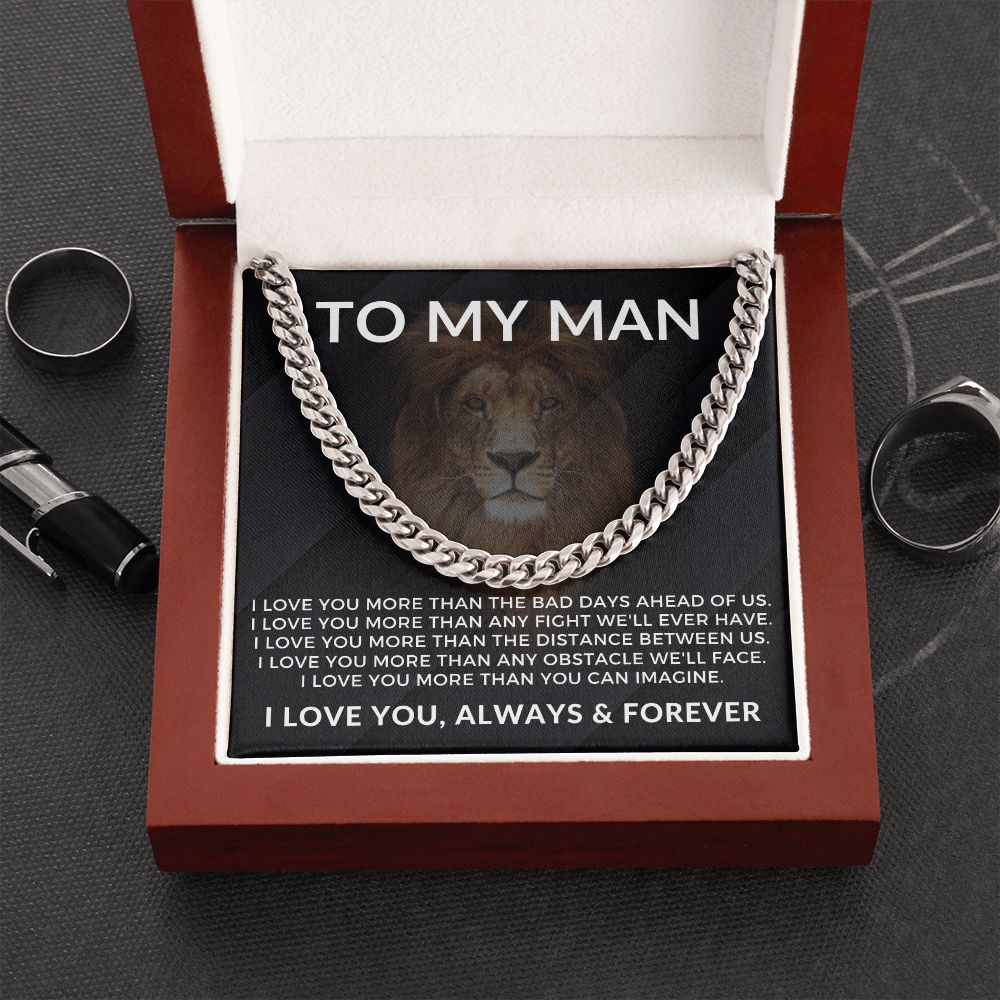 Soulmate Gift | Love You More Cuban Link Chain 0785T1C