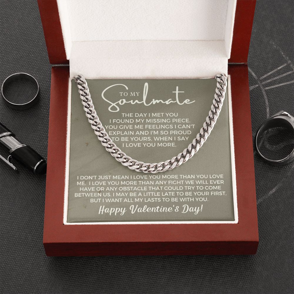 Soulmate Gift | Soulmate Gift | Proud To Be Yours - Valentine Gift Cuban Link Chain 0731T8C