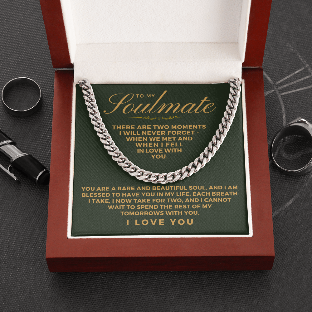 Soulmate Gift | Each Breath Cuban Link Chain 0571T9