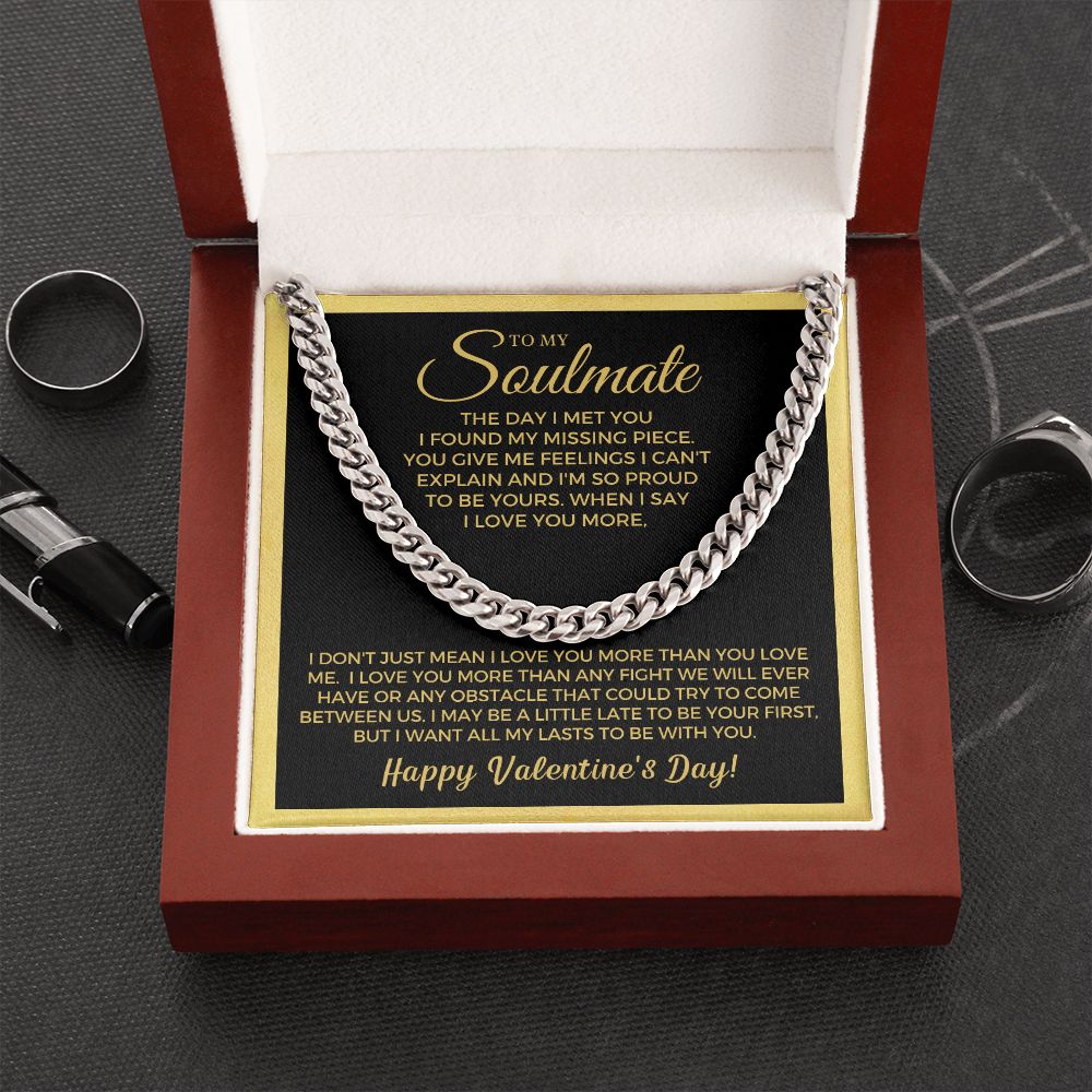 Soulmate Gift | Soulmate Gift | Proud To Be Yours - Valentine Gift Cuban Link Chain 0731T7C