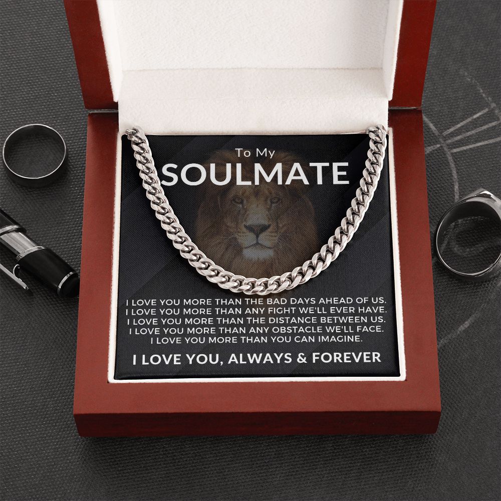 Soulmate Gift | Love You More Cuban Link Chain 0784T1C