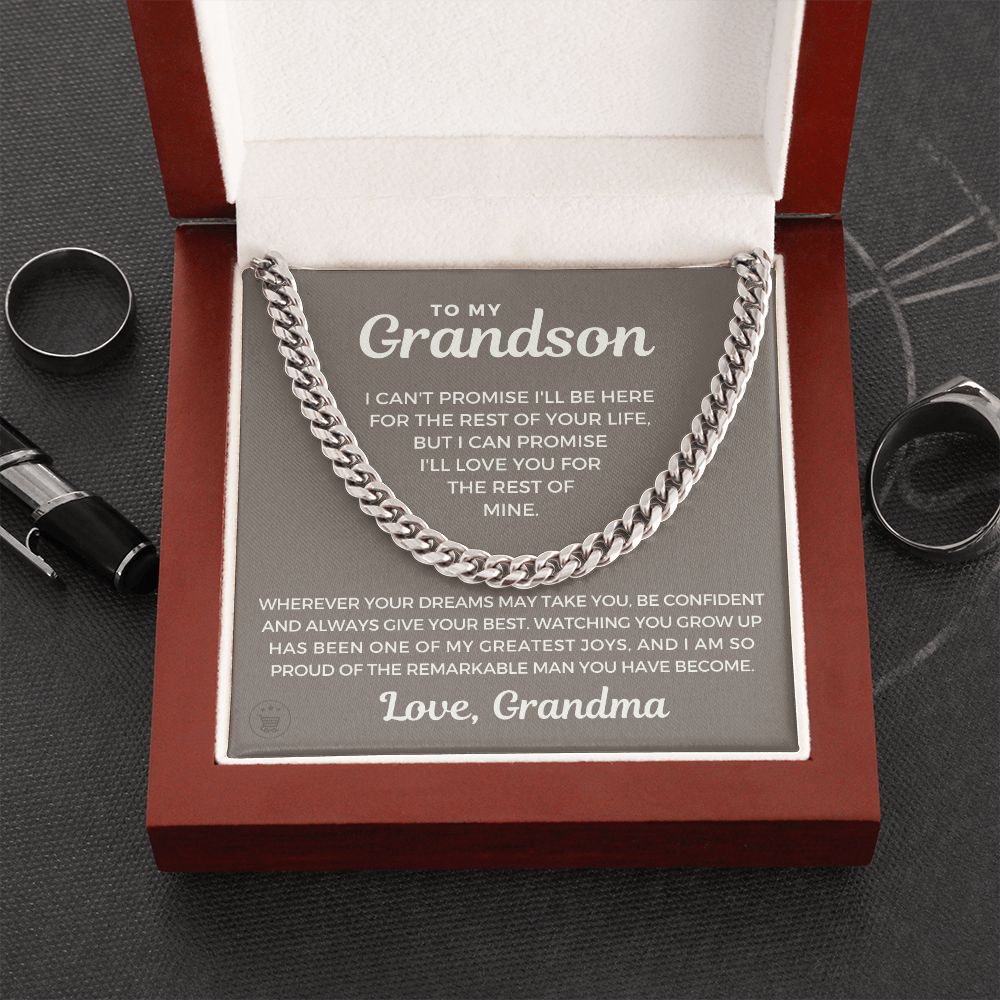 Grandson Gift from Grandma | So Proud Cuban Link Chain 0615T16