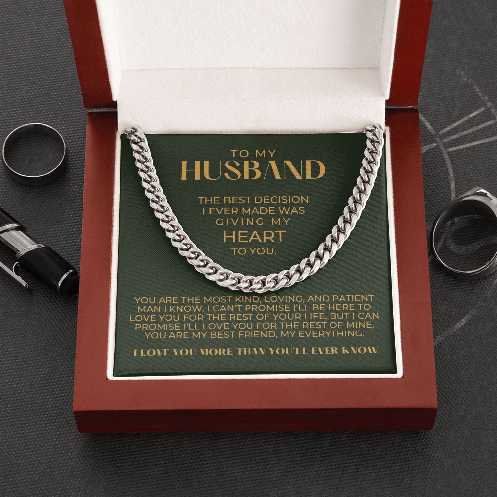 Gift For Husband | Promise Cuban Link Chain 0692T13