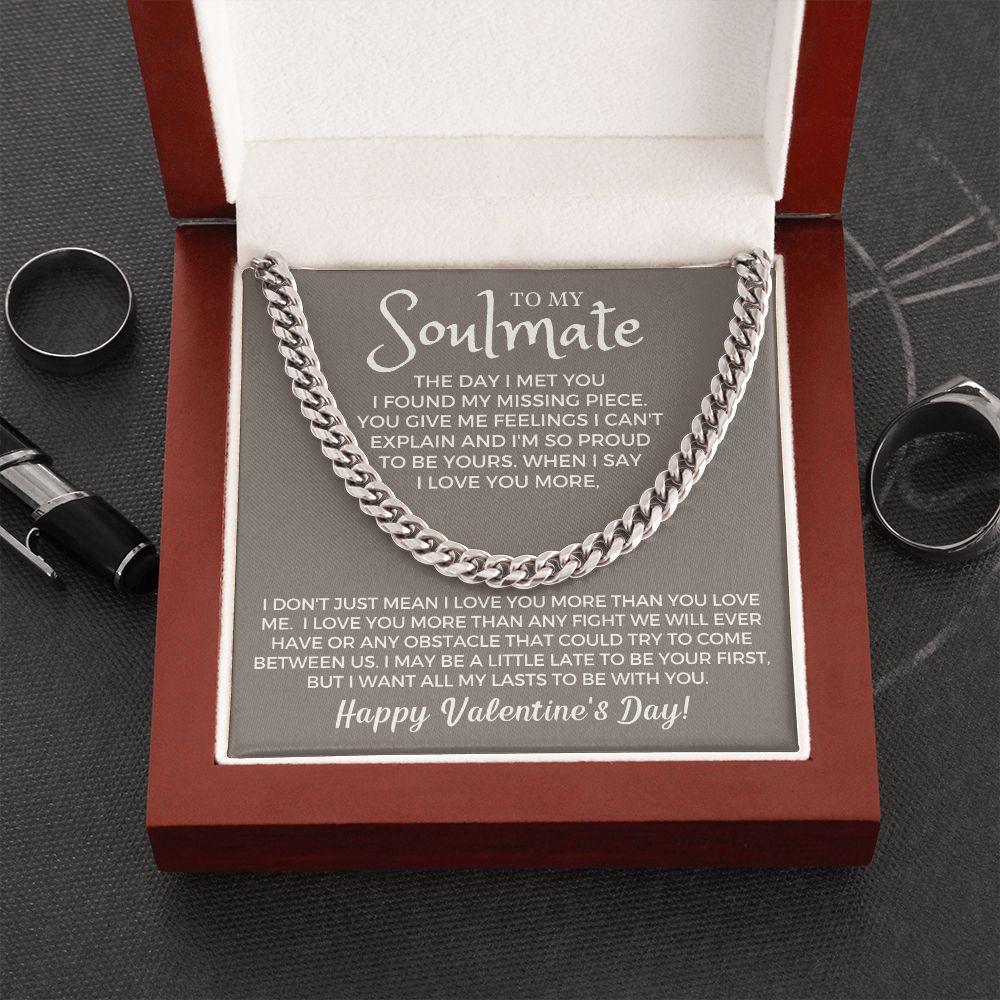 Soulmate Gift | Soulmate Gift | Proud To Be Yours - Valentine Gift Cuban Link Chain 0731T4C