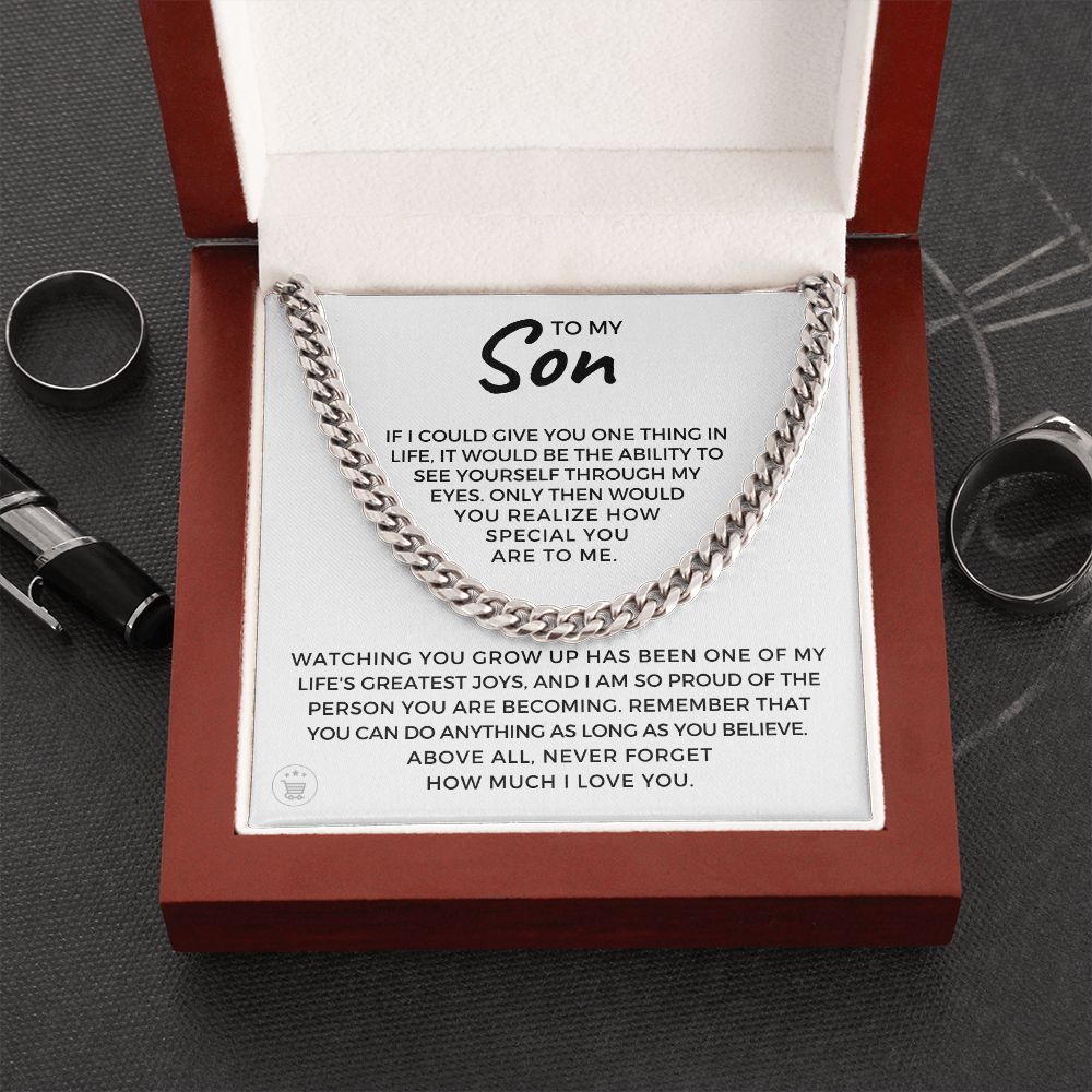 Gift for Adult Son From Mom | Special Cuban Link Chain 0593T19