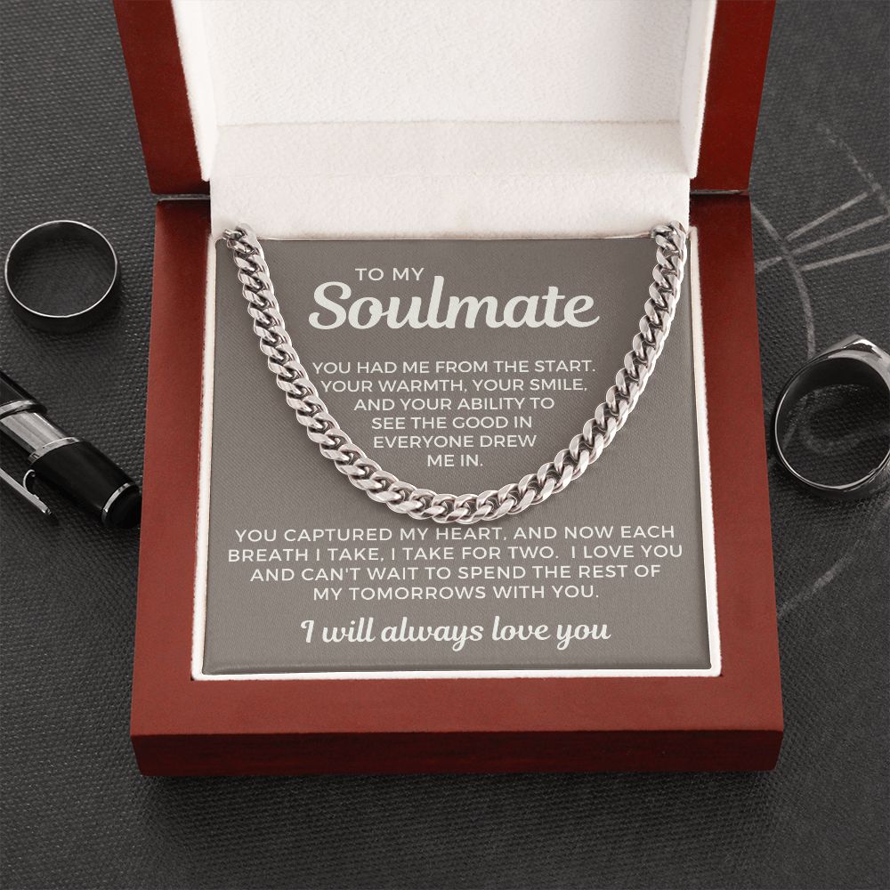Soulmate Gift | Each Breath Cuban Link Chain 0573T4