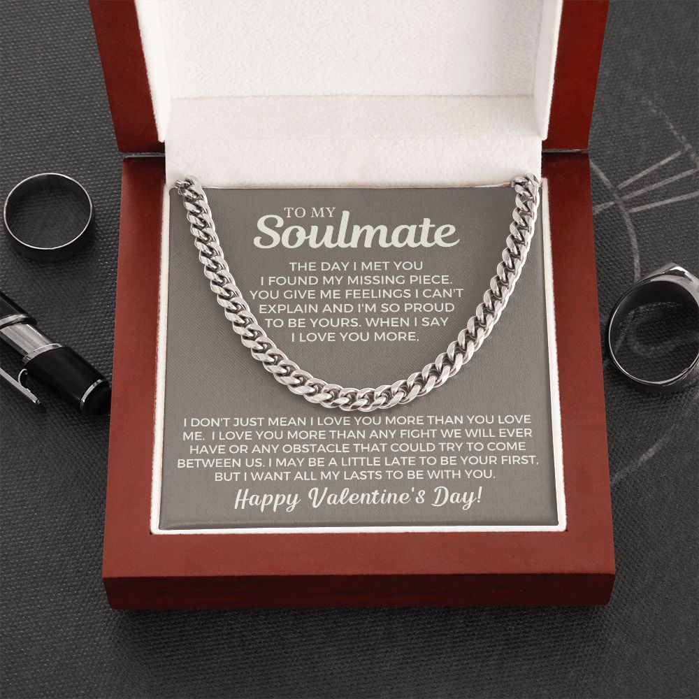 Soulmate Gift | Soulmate Gift | Proud To Be Yours - Valentine Gift Cuban Link Chain 0731T2C