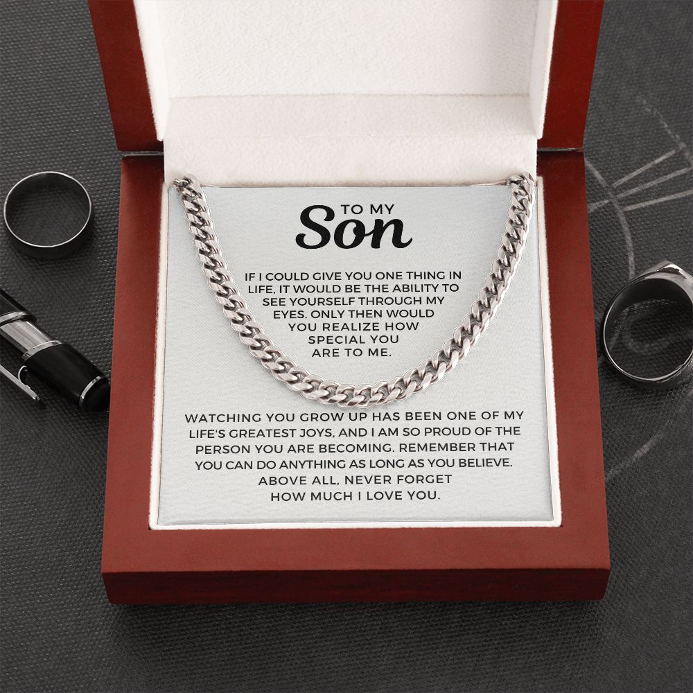 Gift for Adult Son From Mom | Special Cuban Link Chain 0593T18