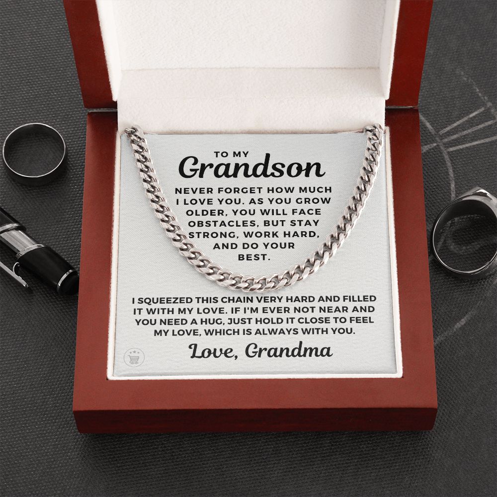Grandson Gift from Grandma | Best Things Cuban Link Chain 0614T1