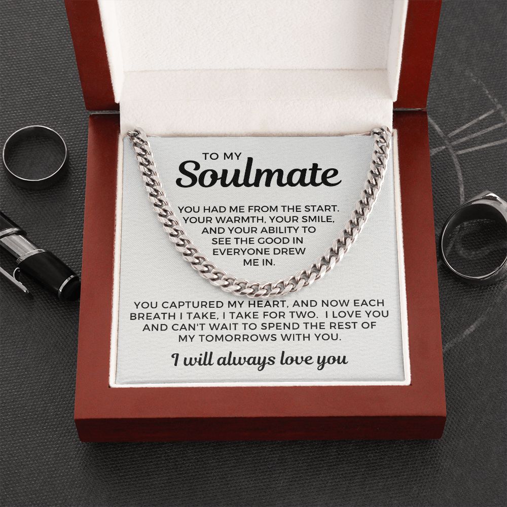 Soulmate Gift | Each Breath Cuban Link Chain 0573T7