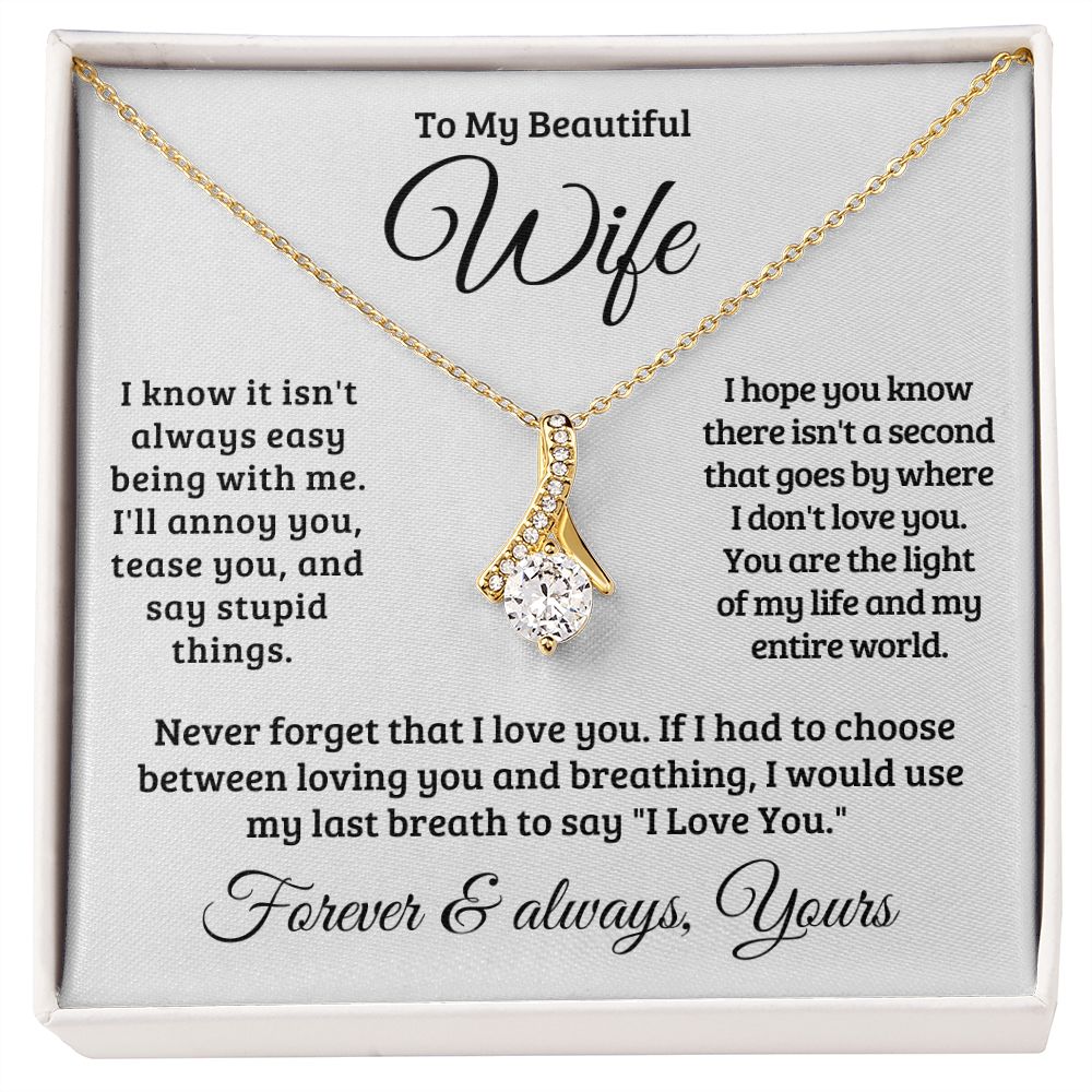 Gift For Wife | Never Forget That I Love You Necklace 0741T1A