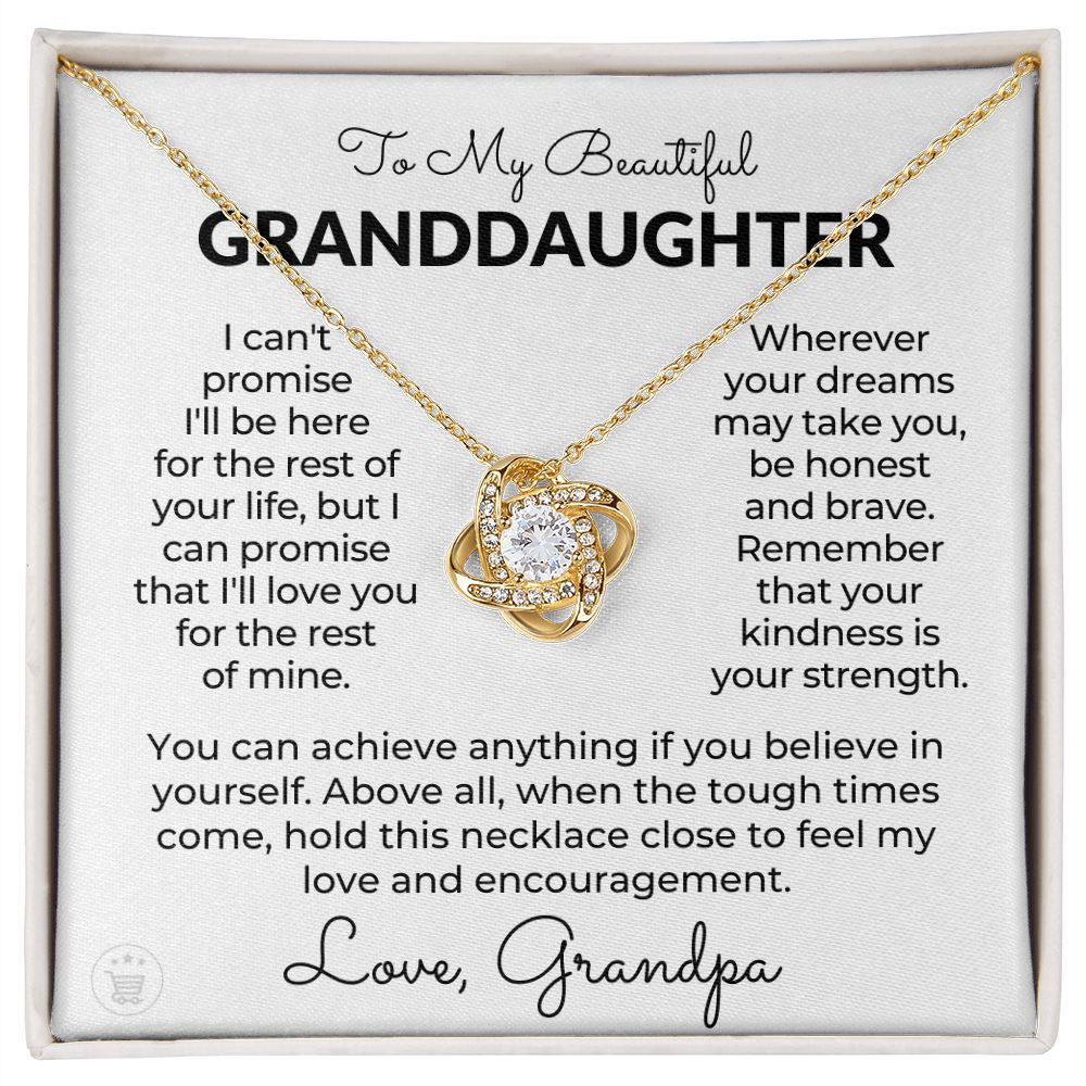 Granddaughter Gift From Grandpa | My Promise Necklace 0690T3