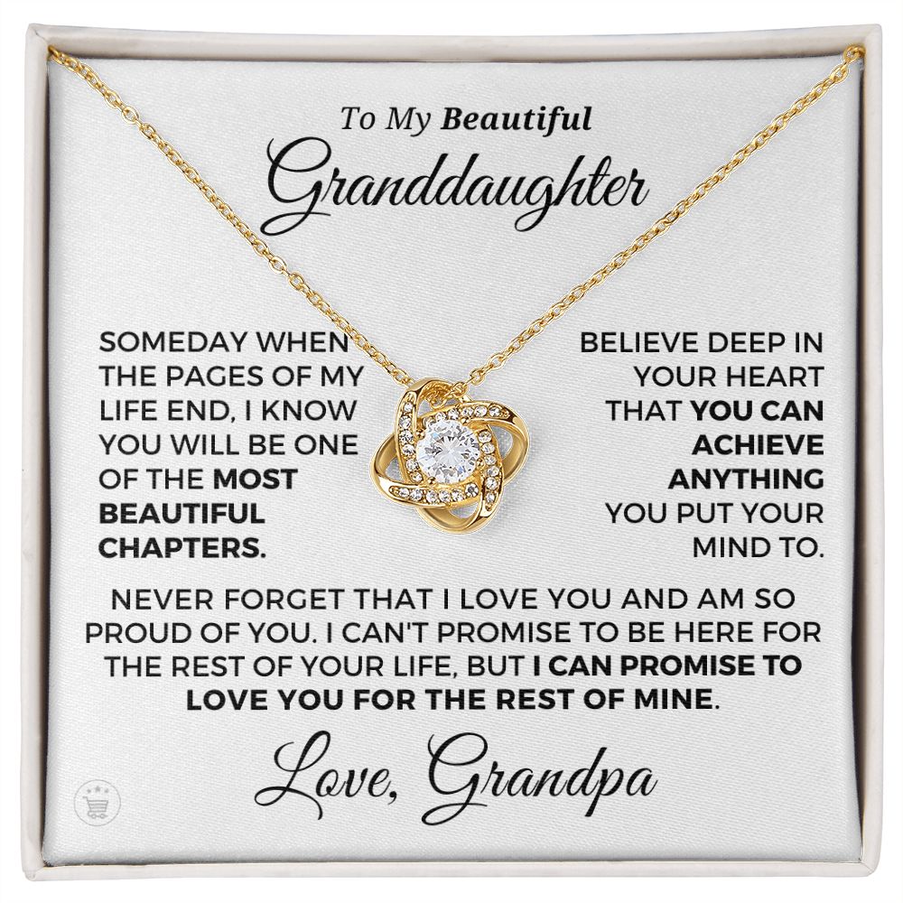 Granddaughter Gift From Grandpa | Promise Necklace 0707T2