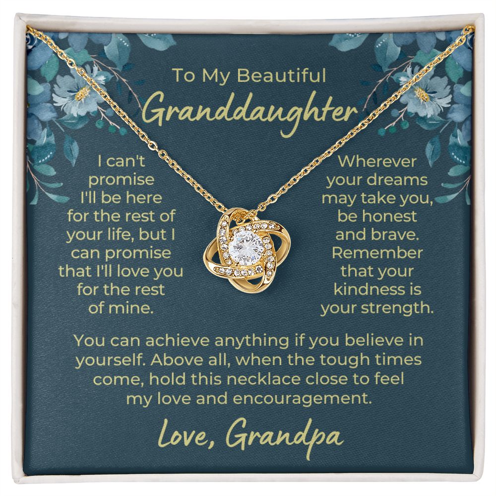 Granddaughter Gift From Grandpa  | My Promise Necklace 0690T14