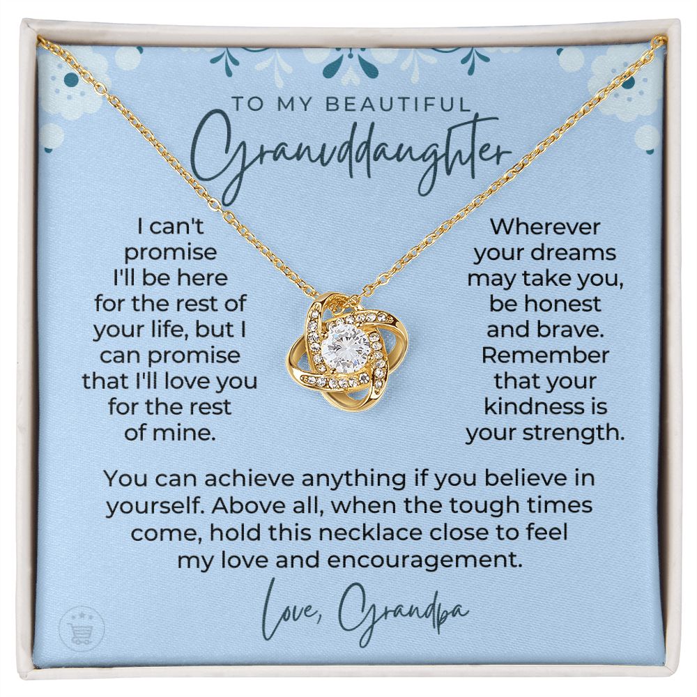 Granddaughter Gift From Grandpa  | My Promise Necklace 0690T12