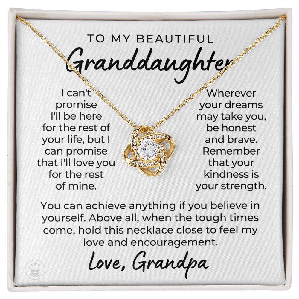 Granddaughter Gift From Grandpa  | My Promise Necklace 0690T2