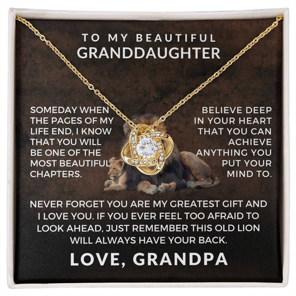 Granddaughter Gift From Grandpa | Greatest Gift Necklace 0708T1
