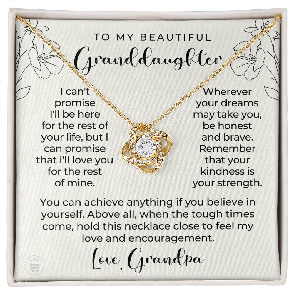 Granddaughter Gift From Grandpa  | My Promise Necklace 0690T11