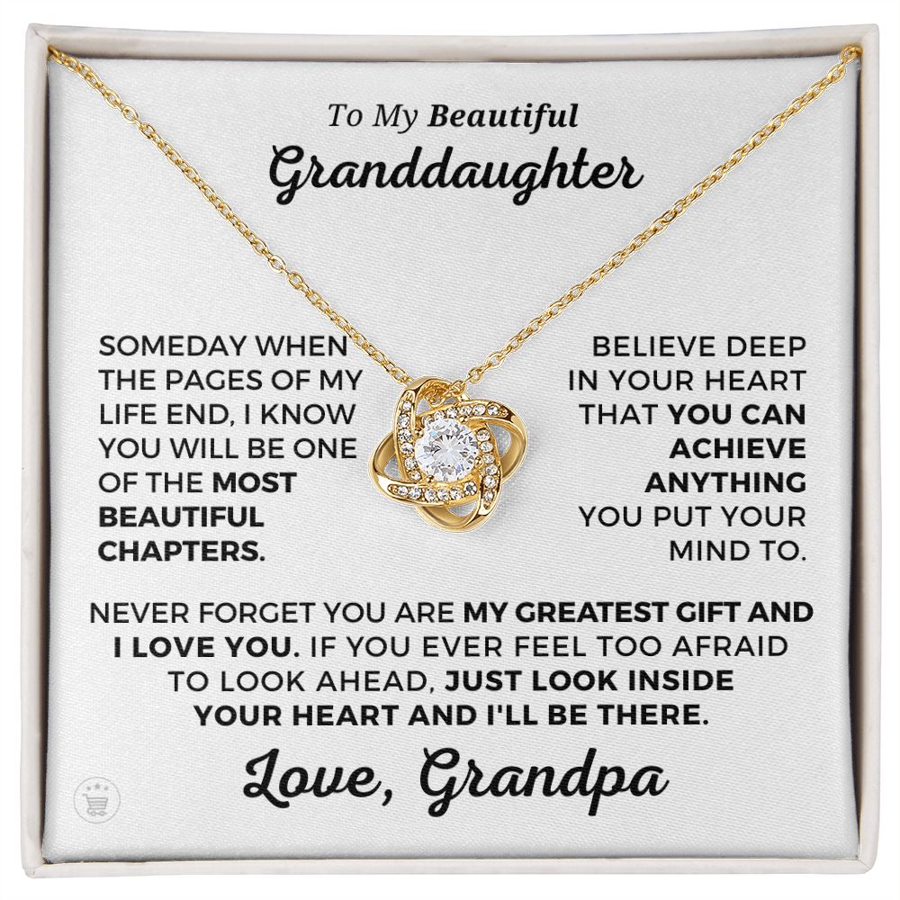 Granddaughter Gift From Grandpa | Greatest Gift Necklace 0706T1