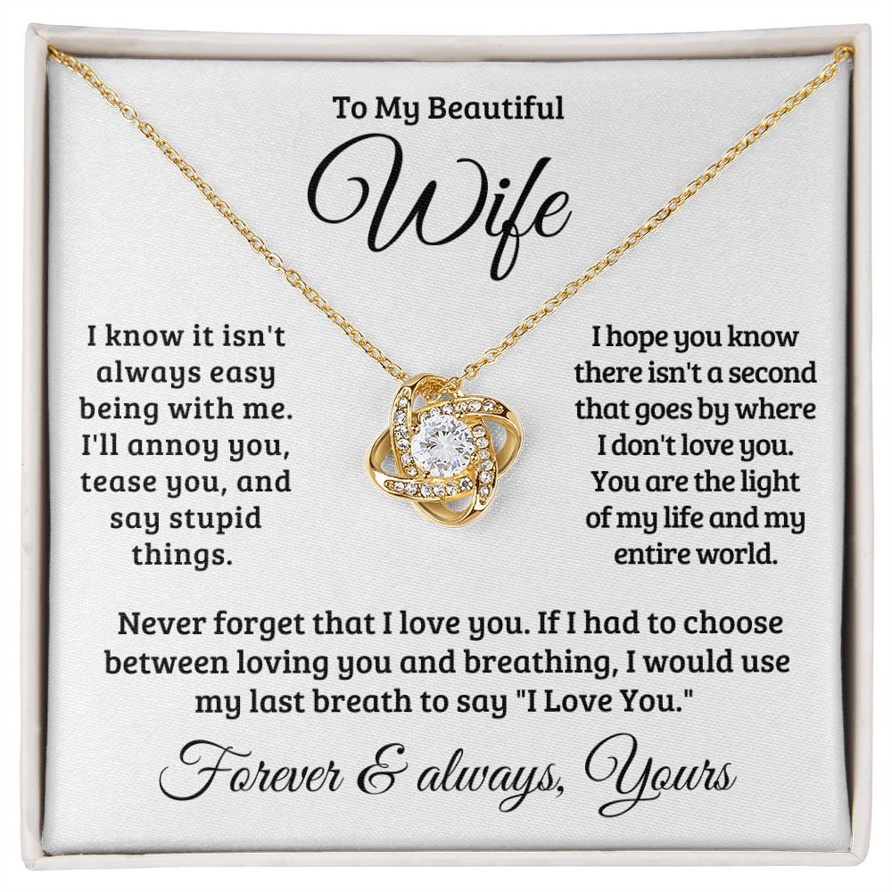 Gift For Wife | Never Forget That I Love You Necklace 0741T1L