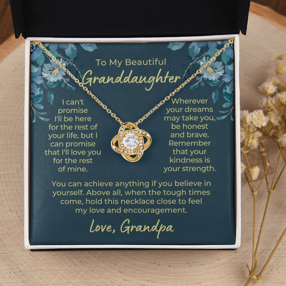 Granddaughter Gift From Grandpa  | My Promise Necklace 0690T14
