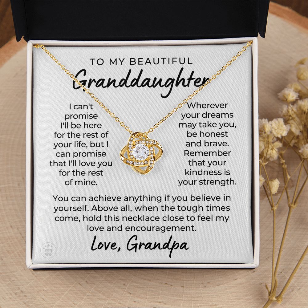 Granddaughter Gift From Grandpa  | My Promise Necklace 0690T2