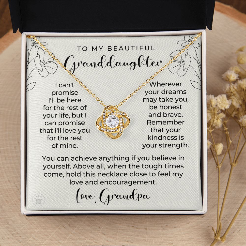 Granddaughter Gift From Grandpa  | My Promise Necklace 0690T11