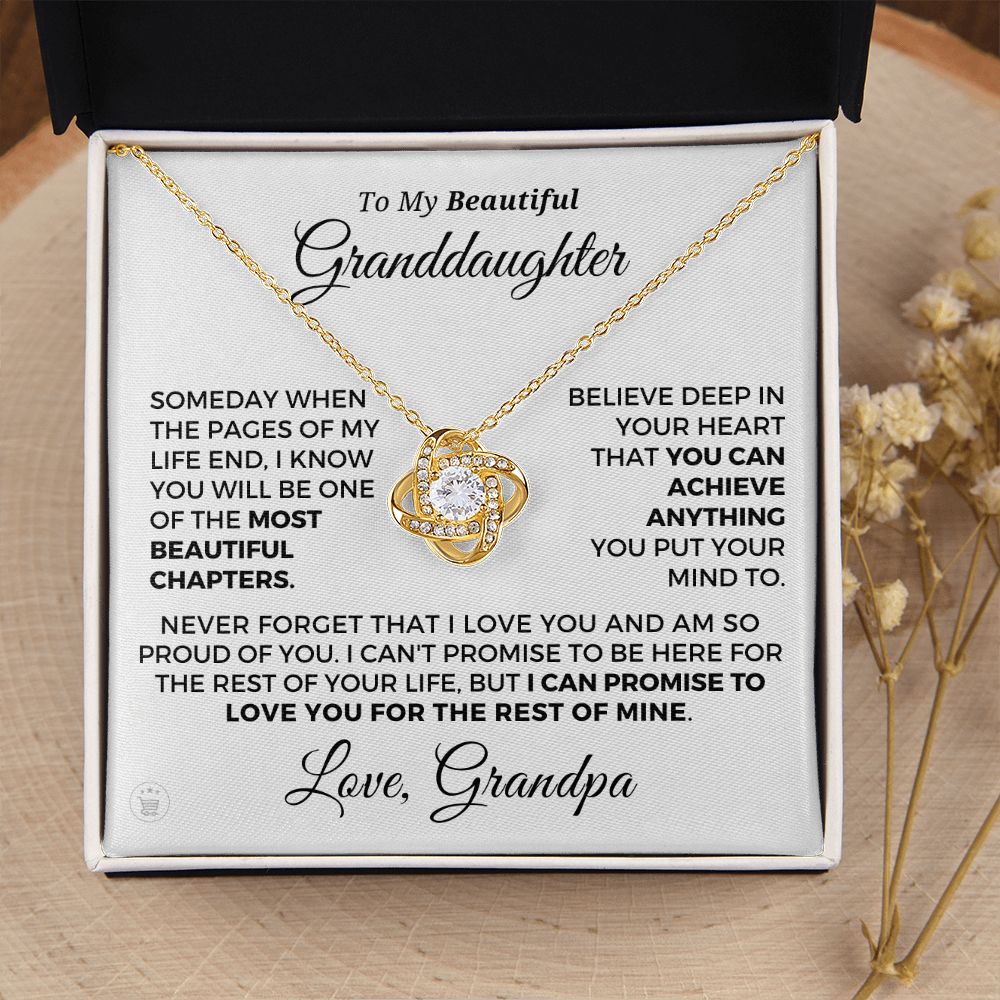 Granddaughter Gift From Grandpa | Promise Necklace 0707T2