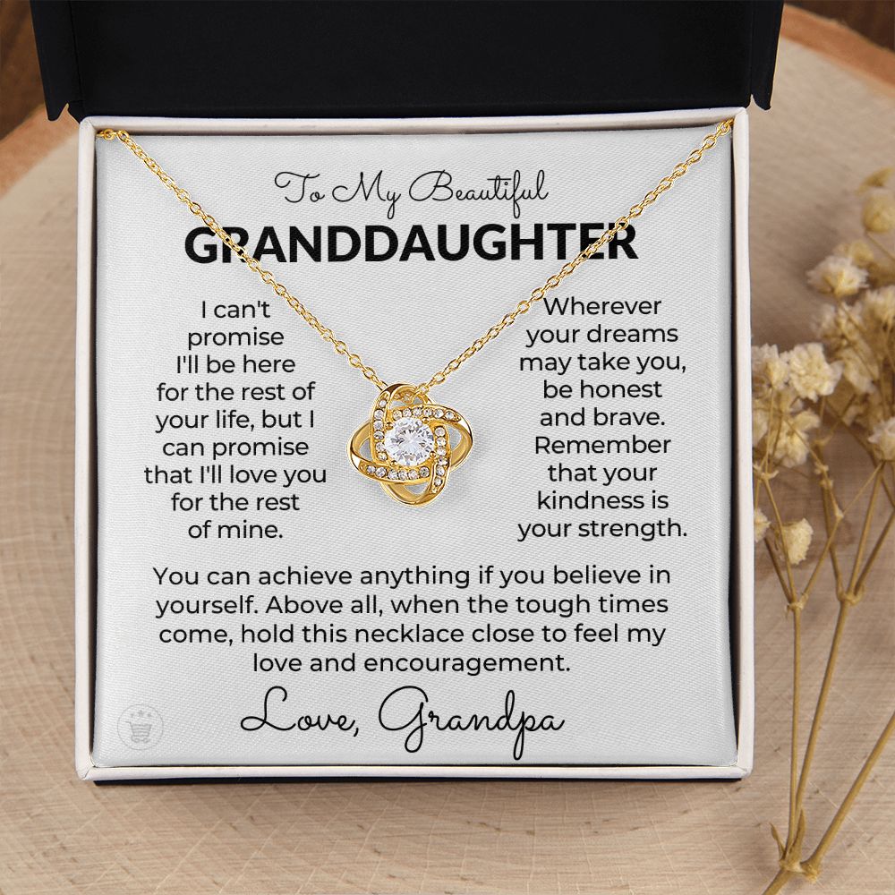 Granddaughter Gift From Grandpa | My Promise Necklace 0690T3