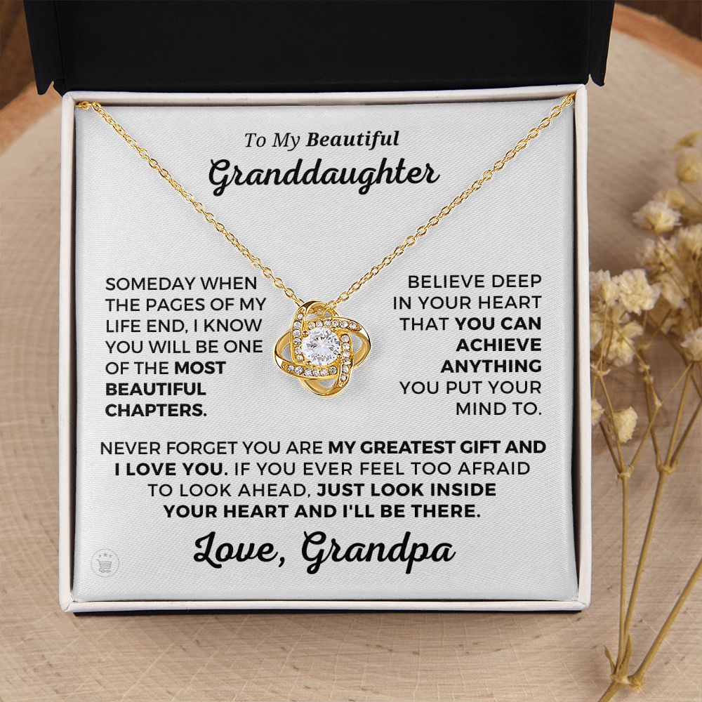 Granddaughter Gift From Grandpa | Greatest Gift Necklace 0706T1