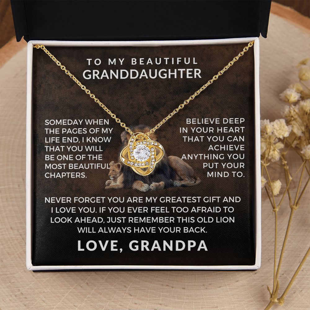 Granddaughter Gift From Grandpa | Greatest Gift Necklace 0708T1