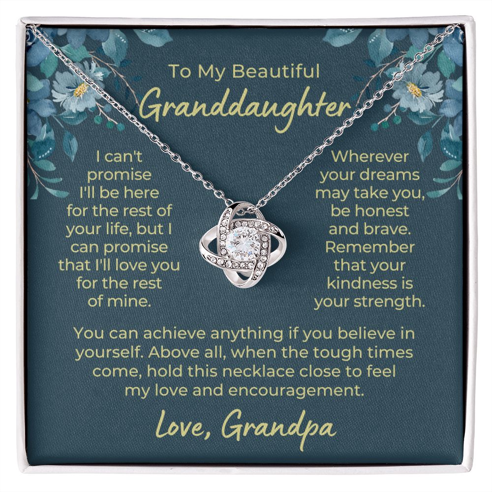 Granddaughter Gift From Grandpa  | My Promise Necklace 0690T14