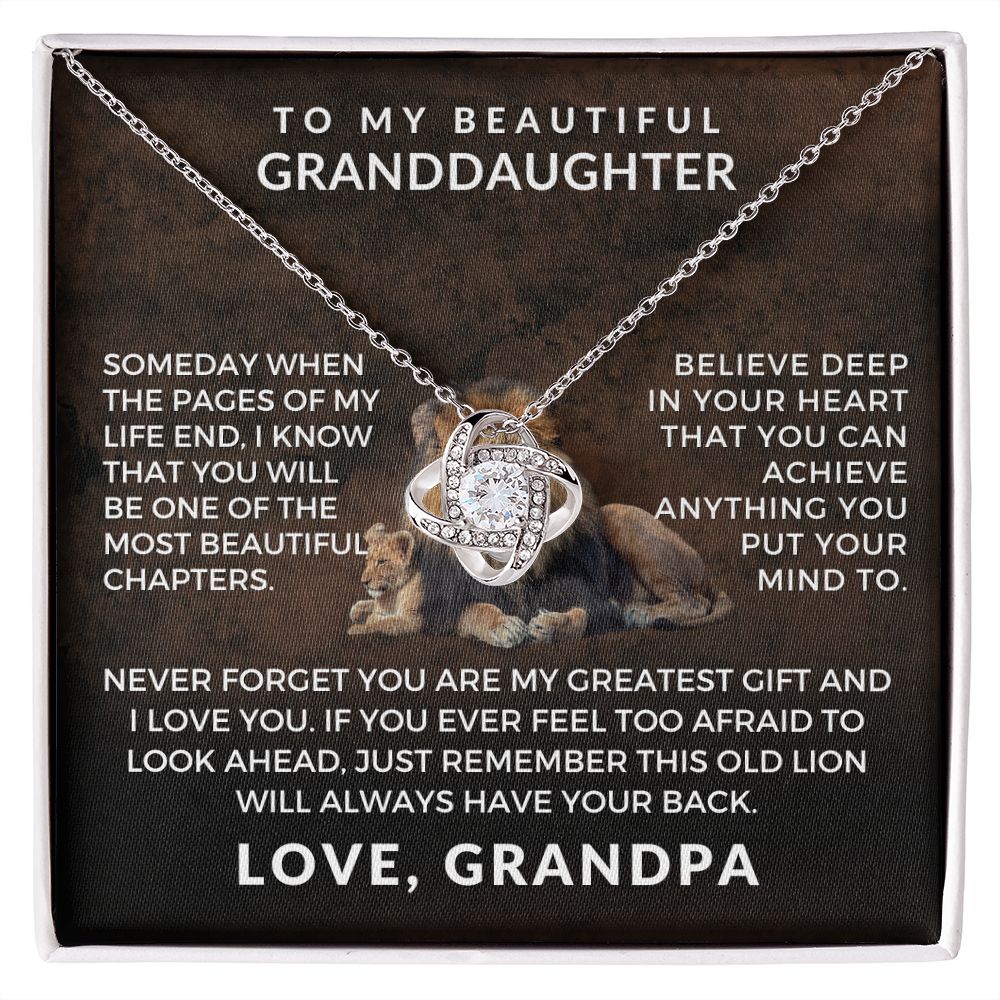 Granddaughter Gift From Grandpa | Greatest Gift Necklace 0708T1