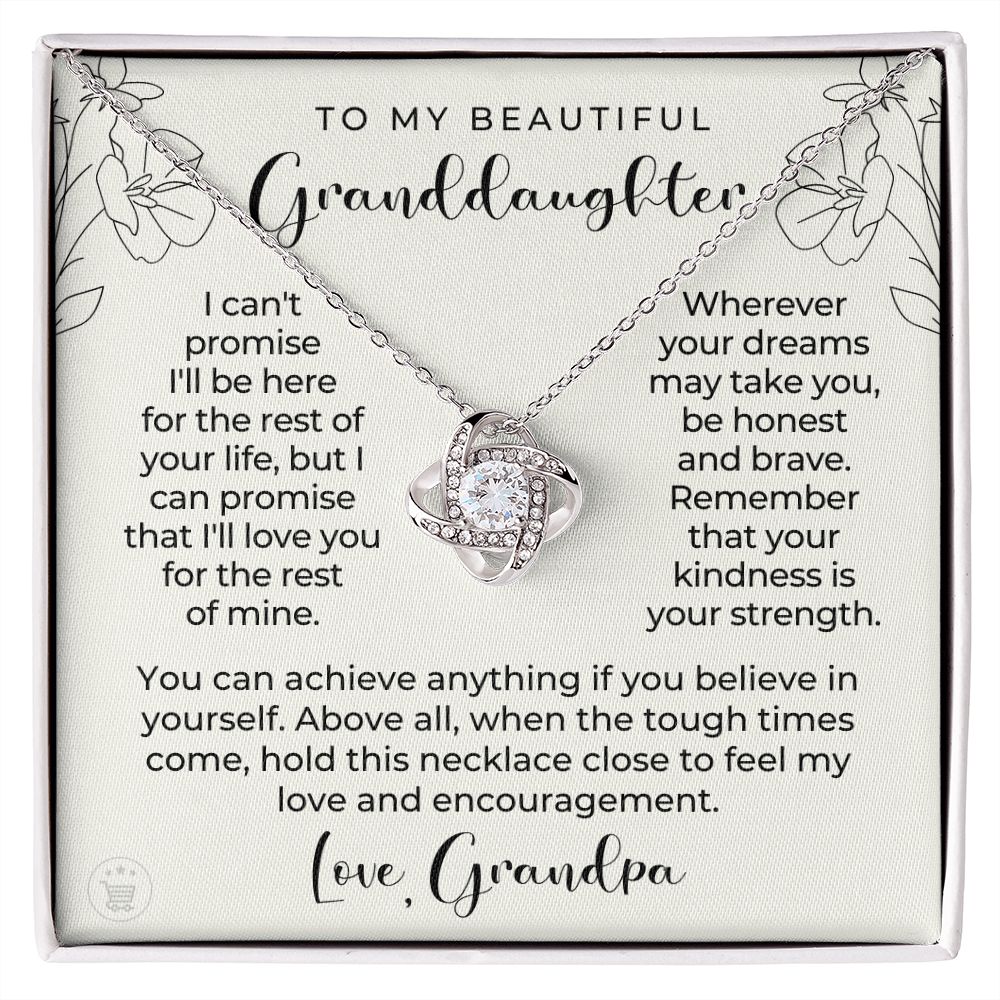 Granddaughter Gift From Grandpa  | My Promise Necklace 0690T11