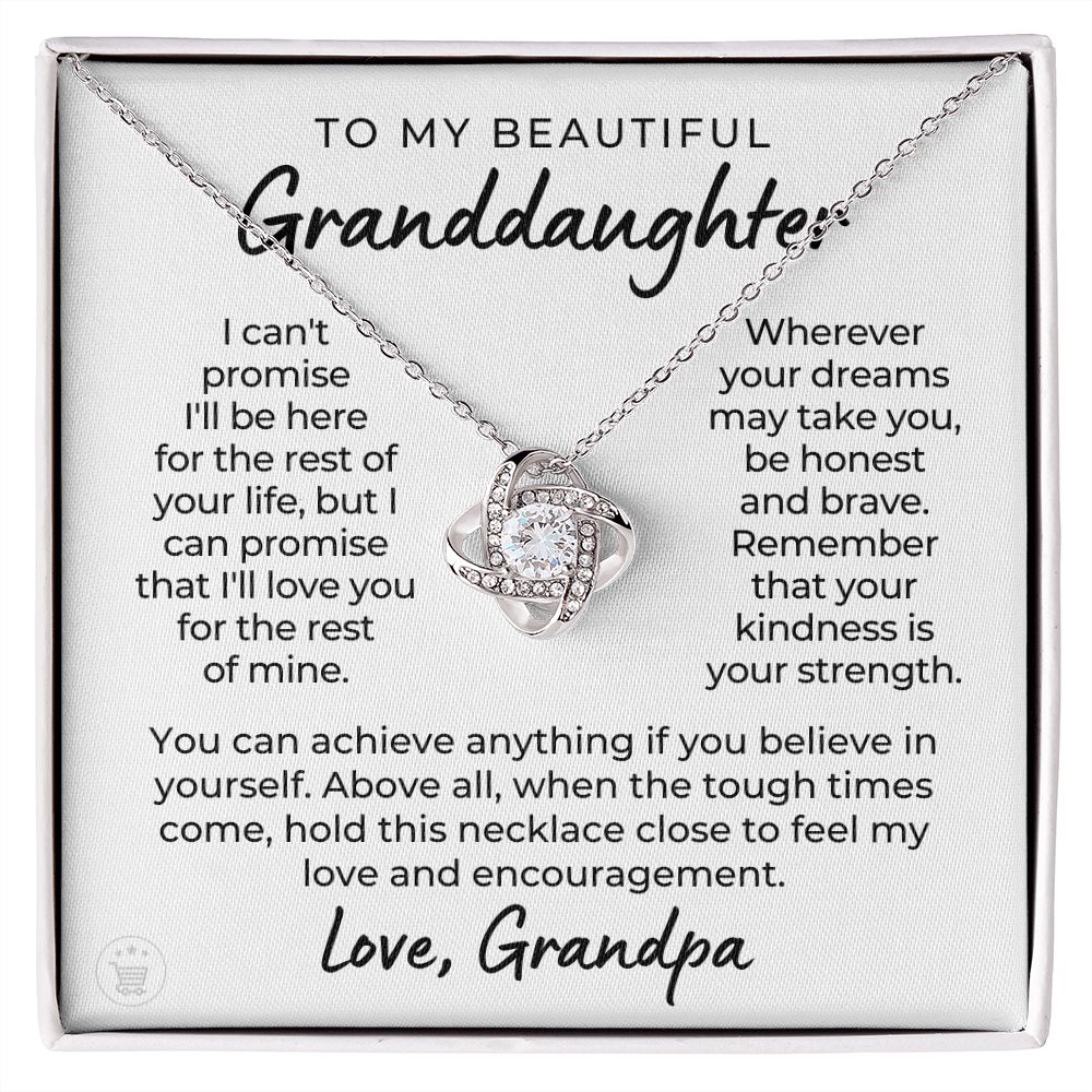 Granddaughter Gift From Grandpa  | My Promise Necklace 0690T2