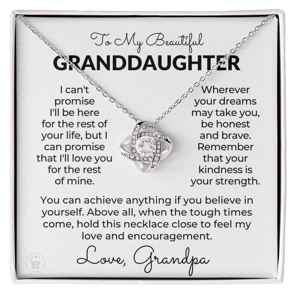 Granddaughter Gift From Grandpa | My Promise Necklace 0690T3