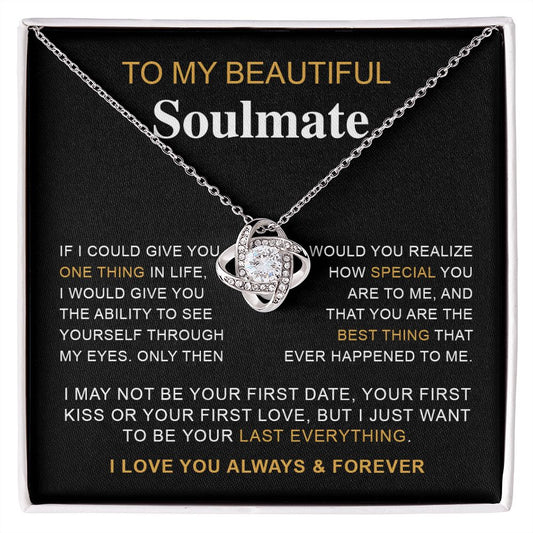 To My Beautiful Soulmate - Love Knot Necklace