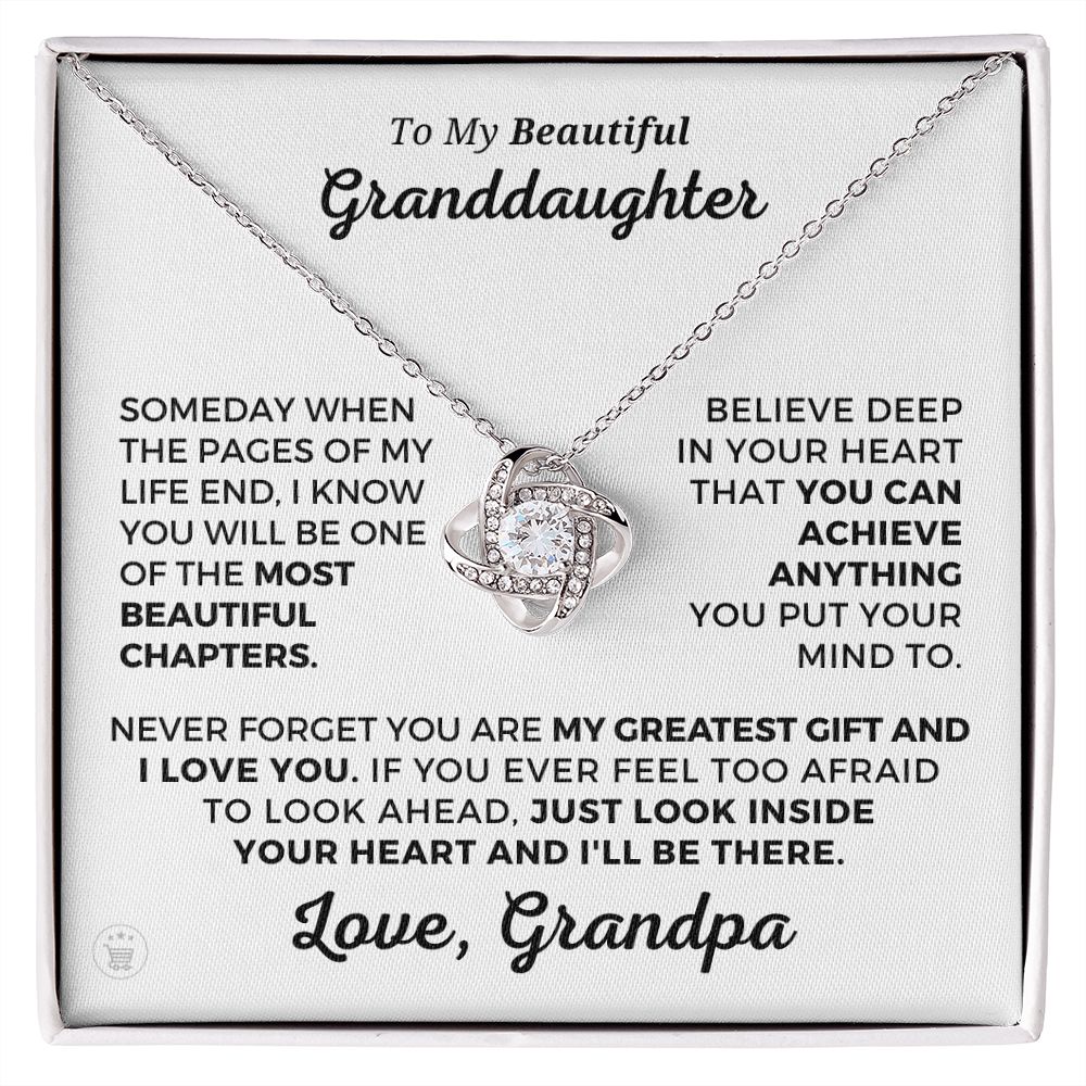 Granddaughter Gift From Grandpa | Greatest Gift Necklace 0706T1