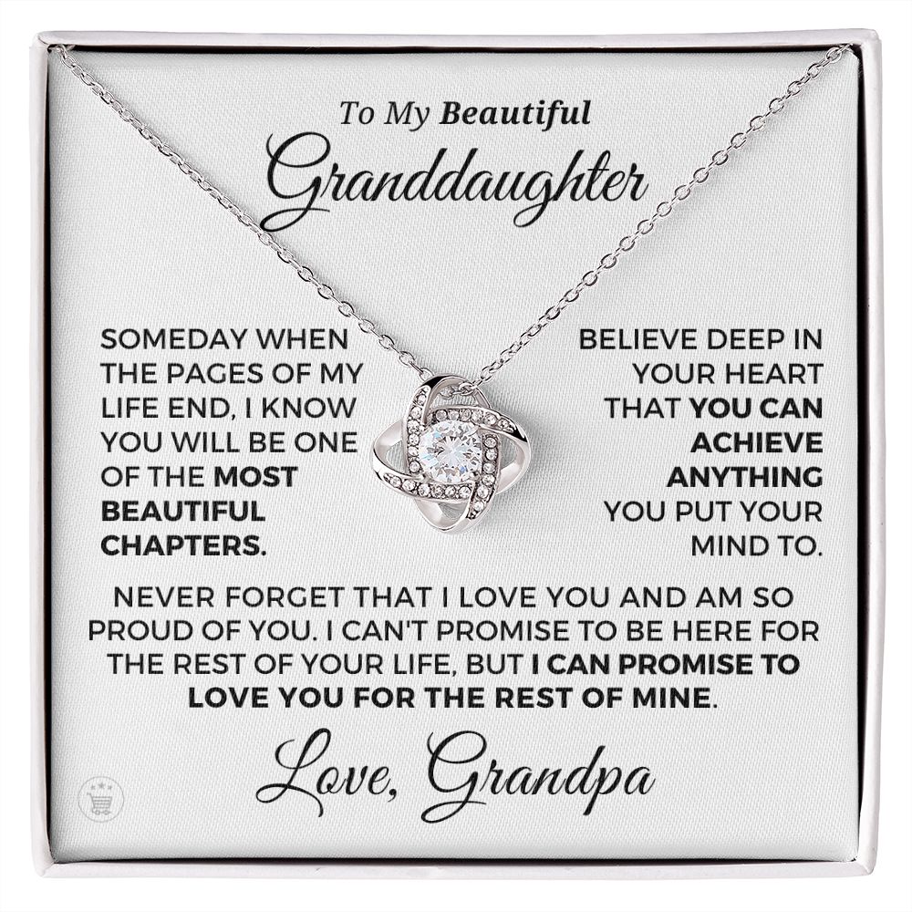 Granddaughter Gift From Grandpa | Promise Necklace 0707T2