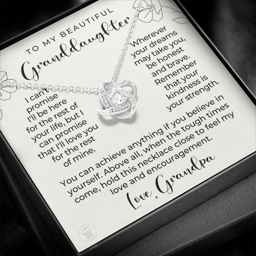 Granddaughter Gift From Grandpa  | My Promise Necklace 0690T11