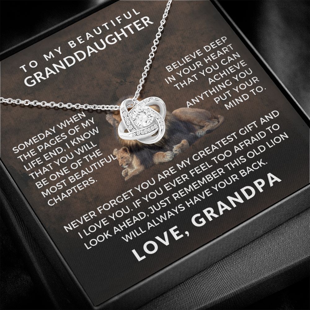 Granddaughter Gift From Grandpa | Greatest Gift Necklace 0708T1